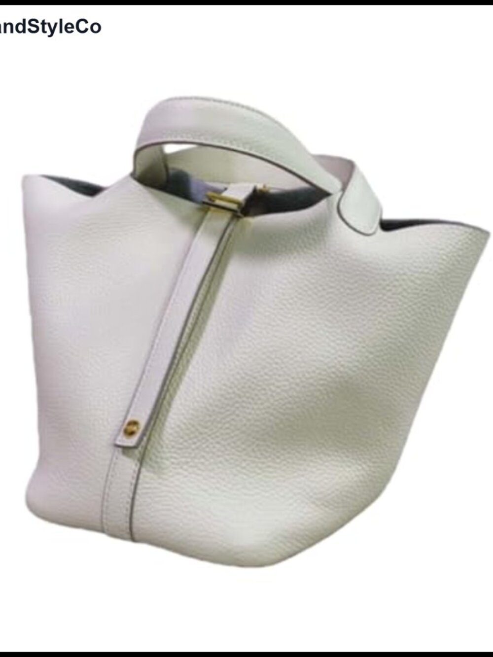 Genuine Leather Bucket Bag Women Drawstring Soft Basket Tote Shoulder Handbag
